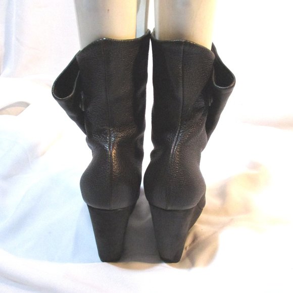 BALENCIAGA LEATHER WEDGE Bootie Ankle Boot Shoe - Picture 6 of 10